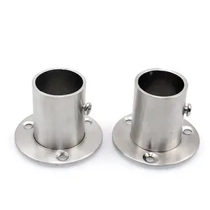 Zinc alloy wardrobe tube flange round pipe holder