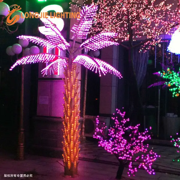 Palmera colorida para decoración de playa al aire libre, luces Led para jardín, nuevo diseño