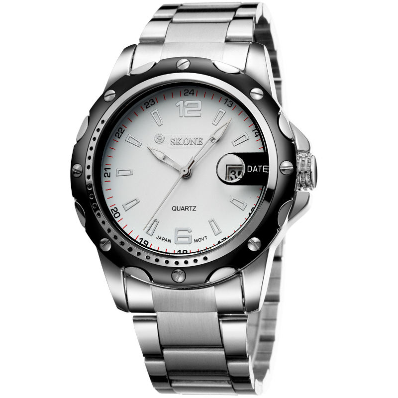 Men's Luxury Quartz Watch With Stainless Steel Band Waterproof, Odm