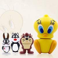 Pendrive USB 2,0 de 4GB, 8GB, 16GB, 32GB con dibujos animados de 64GB, conejo, pato, León y gato