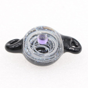 Collar de galaxia con colgante de universo de cristal dicroico vintage hecho a mano con colgante de cristal de espacio trenzado y anillo de dos ganchos - Product Image 1