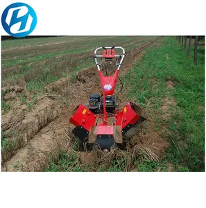 Estrutura simples portátil mini agricultura cultivador operado à mão engrenagem mini tiller