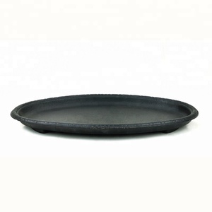 Giapponese O Coreano Ristorante pre-condito ovale <span class=keywords><strong>Ghisa</strong></span> Bistecca Che Serve Sizzling Piastra/pan - Product Image 2