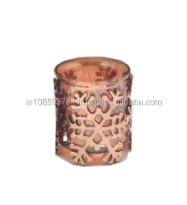 Glass Metal Snow Flake <b>Frame</b> Candle Holder - Product Image 1