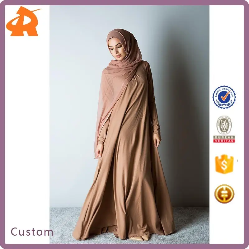 طويلة الأكمام رخيصة قفطان دبي عباية اندونيسيا ، أحدث تصميم بنت فستان طويل في الصين