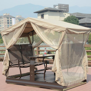 Offre Spéciale extérieure en métal patio balançoire chaise pour 4 personnes avec auvent de jardin - Product Image 5