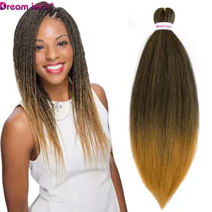 Dream氷のWholesale 75-95グラムPre Stretched Japanese Fiber Jumbo Yaki Synthetic Crochet Braiding Hair Extension