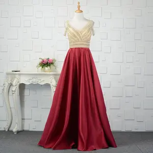 Beaded Off Shoulder A Line Burgundy Satin Ladies Special Occasion Dresses Cheap Wholesale Evening Dresses 2019 Plus Size XXL