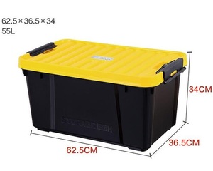 Wholesale customized 55L heavy duty Plastic Tool Box,Plastic tote box, 55L plastic storage box bin