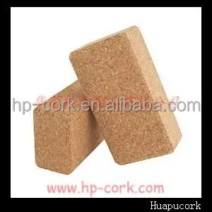 Low MOQ Eco-Friendly Recycled Organic Cork Wooden Yoga Block Custom Logo Fitness Equipment With Bag And CN Plugs