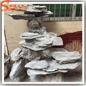<span class=keywords><strong>Fontaine</strong></span> de jardin <span class=keywords><strong>Bouddha</strong></span> en roche artificielle en fibre de verre noire, styles personnalisés - Product Image 5