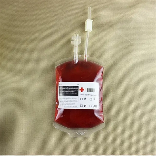 Reutilizable Vampire IV Blood Bags/bolsa de bebida estéril de pvc