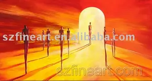 Point chaud de abstraite afrique gens peinture à l'huile
