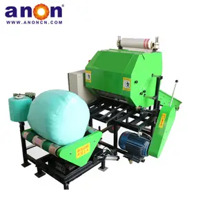 ANON fazenda palha bale press machine mini silagem redonda bale wrap machine elétrica palha bale wrapping machine