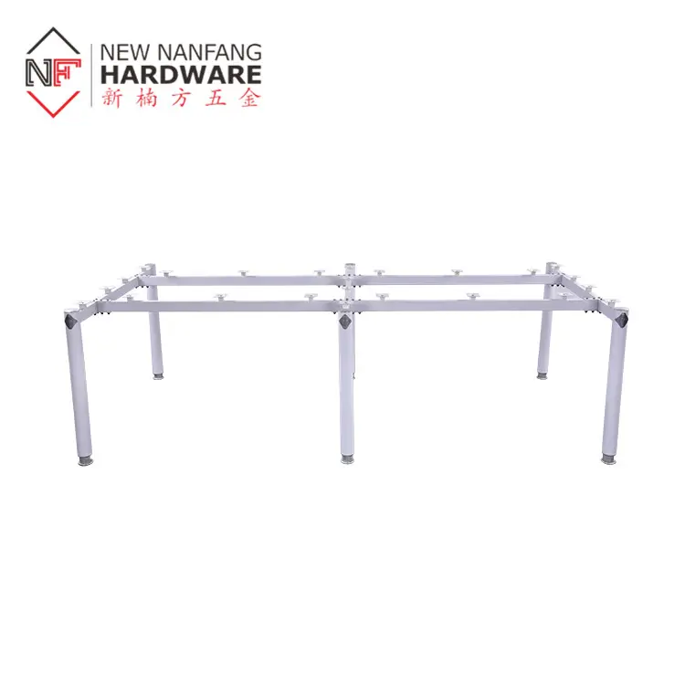 Guangdong Hardware Meubels Kantoor Tafel Fitting Metalen Tafel Been O Vormige Bankje Been 4 Zits Werkstation Kantoormeubilair Frame