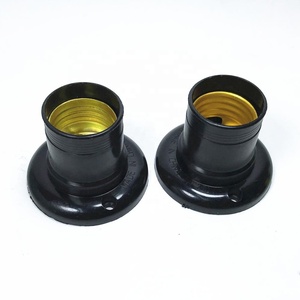 Negro E27 titular de la lámpara <span class=keywords><strong>con</strong></span> <span class=keywords><strong>cable</strong></span> de plástico e27 base de lámpara impermeable e27 portalámparas - Product Image 4