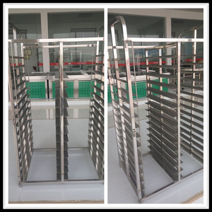 Rak Pendingin dan Troli Baja Tahan Karat/Aluminium Roti Lipat Zhongkai CN;SHN 201/304/316/430 380X550X1000 J0497