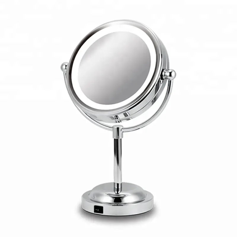 6 Inch Salon Rotonda Desktop LED Specchio Illuminato Specchio Per Il Trucco