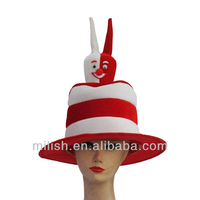 Partie Pologne fun rouge blanc Lapin De Pâques lapin chapeau pour Adulte MH-1705