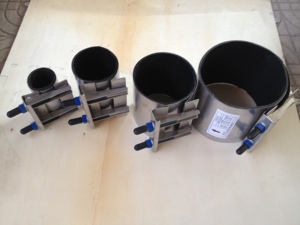 <strong>Ductile</strong> <strong>iron</strong> water <strong>pipe</strong> <strong>repair</strong> <strong>clamps</strong> stainless steel VORTEX single band double band casting - Product Image 4