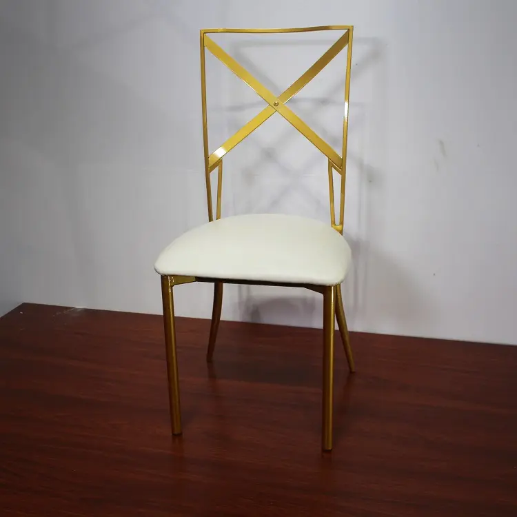 A cadeira moderna do camaleão do ferro em Champagne colore o projeto novo para a fábrica da mobília do hotel Preço baixo Banquetes Eventos Restaurantes