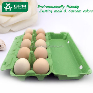 Alta Calidad Cajas De Embalaje De Huevos <span class=keywords><strong>10</strong></span> hoyos pulpa de papel bandeja del huevo - Product Image 3