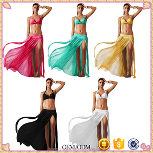 Gonna Lunga da Spiaggia in Chiffon per Donna, <span class=keywords><strong>Sexy</strong></span> ed Elasticizzata, con Spacco Trasparente, Pareo e Tunica Lunga - Product Image 6