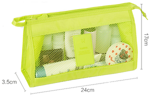 Wholesale Fashionable Polyester Cosmetic Bag with Zipper Closure Clear Travel Mesh <strong>Make</strong> <strong>up</strong> <strong>Pouch</strong> - Product Image 4