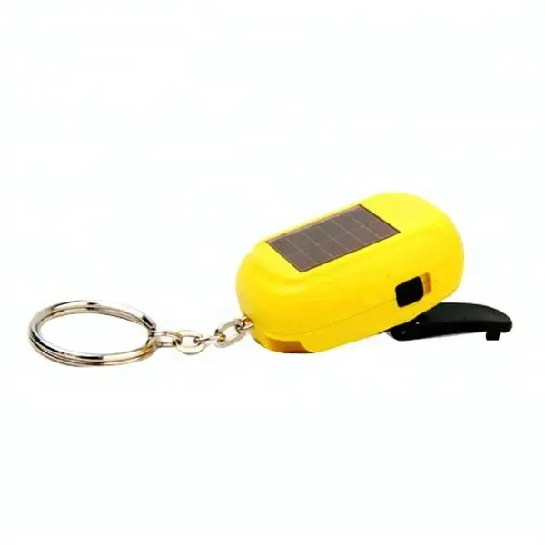 SB-1098 solar powered & dynamo Hand Cranking LED torch flashlight key chain