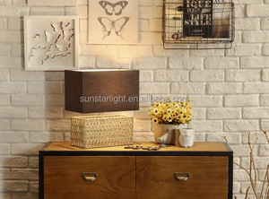 <span class=keywords><strong>Lampe</strong></span> led décorative en <span class=keywords><strong>rotin</strong></span> et <span class=keywords><strong>osier</strong></span>, style Ce, luminaire de Table - Product Image 3