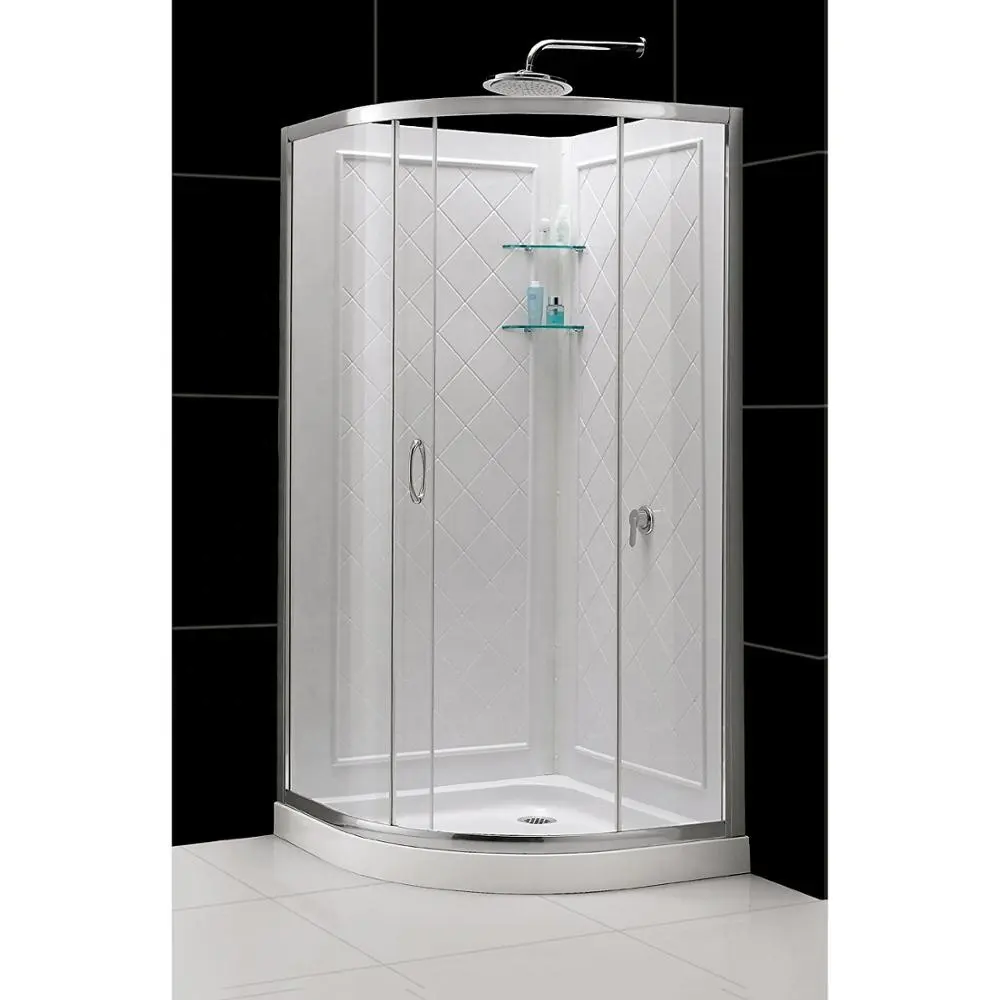 Cubículos de ducha para caravana, cabina de ducha con marco de aluminio, mampara de ducha