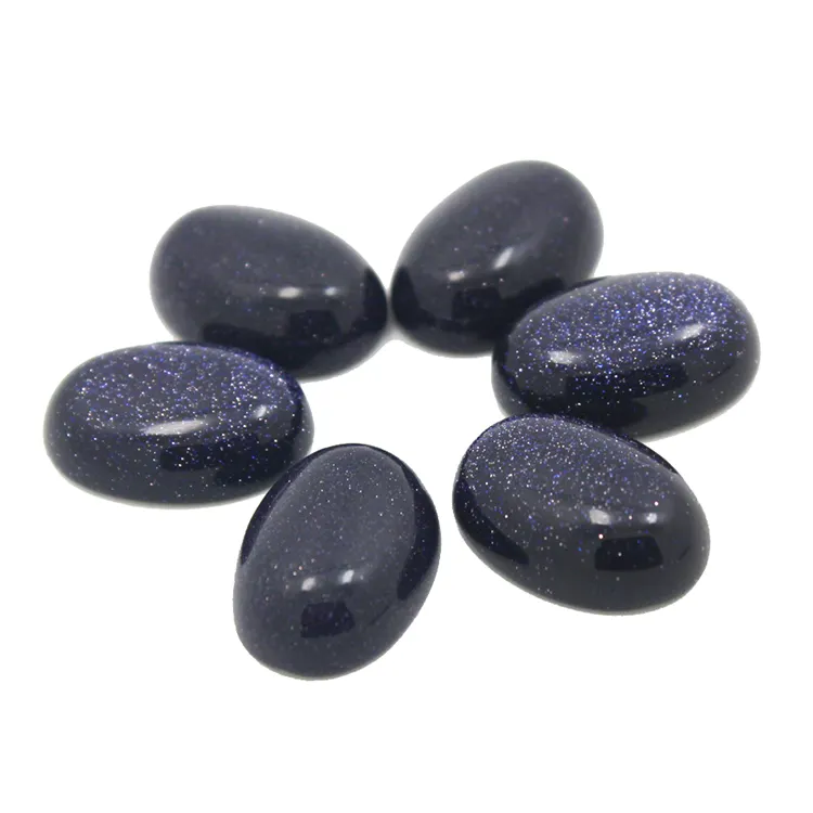סיטונאי 13x18mm קריסטל loose גולדסטון כחול חול אבן סגלגל קרושון תכשיטים