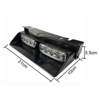 Luz de advertencia para salpicadero de coche, luz LED de emergencia de 8W para vehículo de utilidad, camión de remolque y construcción