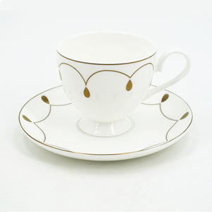 Taza y platillo de café y té de hueso, diseño dorado, china, gran oferta - Product Image 3