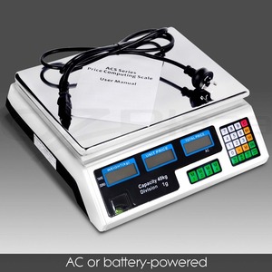 LPN <span class=keywords><strong>OIML</strong></span> ميزان لاحتساب السعر الوزن وظيفة ABS البلاستيك LED LCD 40 كجم 220V 110V كوانشنغ 4 قطعة/الشركة التونسية للملاحة CE بنفايات ACS-03 CN; زهي AC/DC - Product Image 2