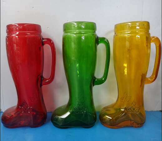 Glass Beer Boot 1 Liter Glass Beer Mugs/glasses Oktober Fest Style