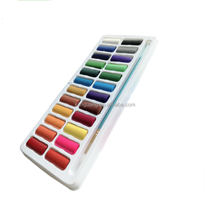 Venta al por mayor fábrica de Arte de 24 colores de pintura de acuarela con cepillo de agua - Product Image 6