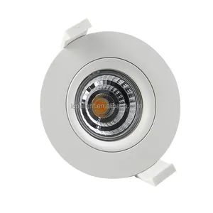 高品质 IP44 Dim 2 warm CCT 可调 83 镂空 9W 陀螺 Led Cob 筒灯，5 年保修