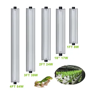 24 Inch T5 Fluorescent Bulb 24w 6400k Plants Lighting Fixture Habitat Lighting T5 Nanotech Reflector Combo 60cm EDJ T5 HO Ip44