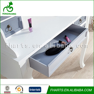 Francés Grande <span class=keywords><strong>Blanco</strong></span> <span class=keywords><strong>Tocador</strong></span> de Madera <span class=keywords><strong>En</strong></span> El Dormitorio - Product Image 5