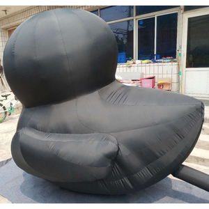 Pato negro gigante flotador promoción globo traje mascota inflable - Product Image 3