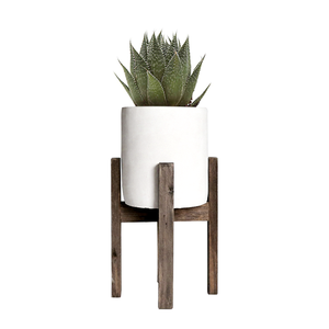 Vaso per Fiori in <span class=keywords><strong>Cemento</strong></span> Ecologico Stile Europeo all'Ingrosso per Piante Grasse e Cactus con Supporto in Legno Blu e <span class=keywords><strong>Bianco</strong></span> Confezione in Cartone - Product Image 2