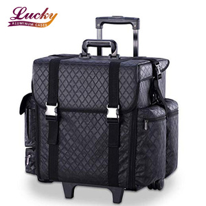 Professional Beauty <strong>Makeup</strong> Artist <strong>Case</strong> <strong>on</strong> <strong>Wheels</strong> Soft Cosmetic <strong>Case</strong> With Trolley and Storage Drawers - Product Image 1