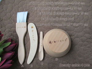 Brosses en bois de bambou pour coiffure écologique, 12 pièces, bol, spatule combinée pour Salon, ensemble d'outils pour teinture de couleur pour cheveux - Product Image 3