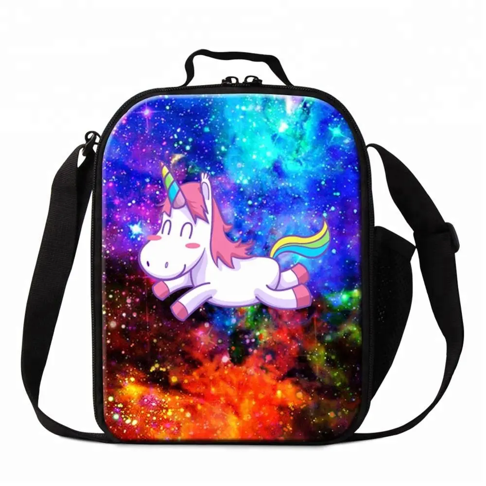 Carino Unicorno Sacchetto del Pranzo sacchetto di Scuola Gli Studenti Lunch Box Galaxy Sacchetto Più Freddo per I Bambini