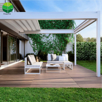 Auvent pliant en toile, protection solaire, couverture de toit, aluminium, décoration extérieure personnalisée, design magnifique, pergola chinoise