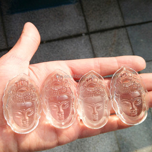 Natural <strong>Clear</strong> <strong>Quartz</strong> Buddha Crystal Pendant Guanyin Carving <strong>Necklace</strong> for Gift - Product Image 1