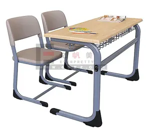 Tinggi Perabot Sekolah Kelas Double Mahasiswa Meja dan Kursi