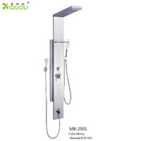 Prix pas cher Facile à Installer Colonne De Douche Jet Coin Or Salle De Bain Panneau de Douche Avec Ensemble De Douche