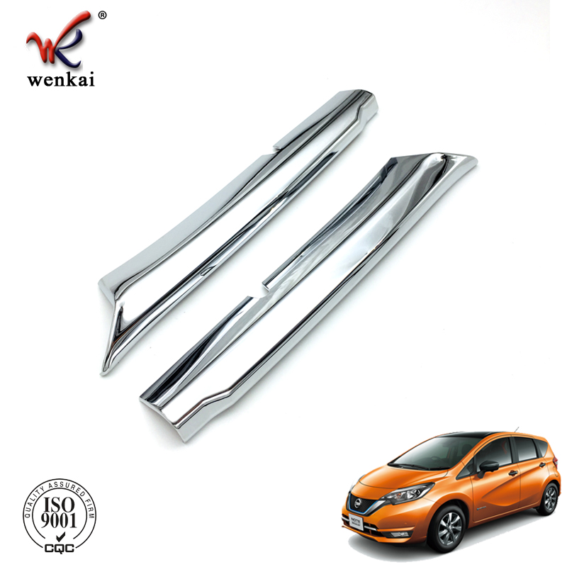 Nissan Note 2017-2019 ABS Chrome Front Grille Trim Covers - 2 Pcs
